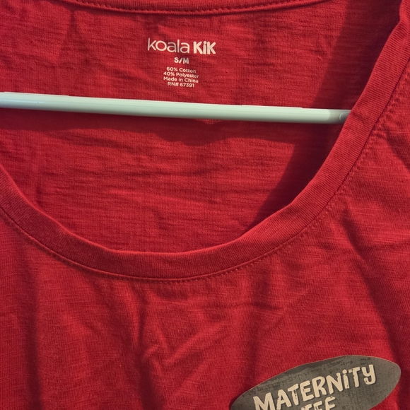 NWT RARE Koala Kik Xmas 🎁 Small Maternity Tee with Gold Bow - Picture 4 of 5
